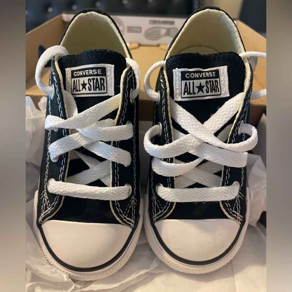 NEW Converse Chuck Taylor All Star Lo Sneaker Black Toddler 7 NWT